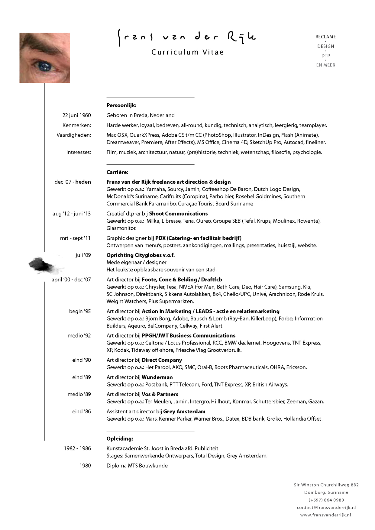 Frans van der Rijk cv jan. 2022