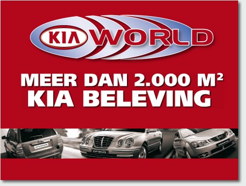 Kia World spandoek